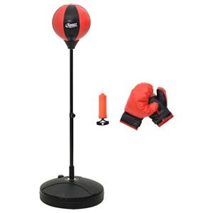 vidaXL Punchingball mit St&auml;nder, Handschuhen & Pumpe 81-122 cm