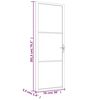 vidaXL Innentür 76x201,5 cm Weiß ESG-Glas und Aluminium