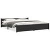 vidaXL Massivholzbett Schwarz 180x200 cm