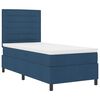vidaXL Boxspringbett mit Matratze mit LED Blau 100 x 200 cm Stoff