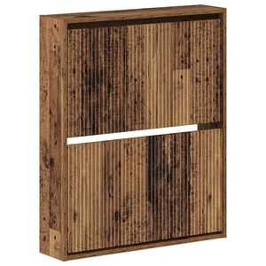 vidaXL Wandmontierter Schuhschrank ARNHEM 71 x 17 x 86 cm Altholz