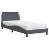 vidaXL Bett mit Matratze "Dover" Dunkelgrau 80x200 cm Samt