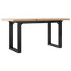 vidaXL Couchtisch O-Gestell 100x50x45,5 cm Massivholz Kiefer Stahl