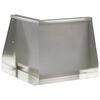vidaXL St&uuml;tzmauer 50 x 50 x 50 cm Edelstahl Silber