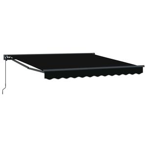 vidaXL Einziehbare Markise Schwarz 300 x 250 cm Aluminium und Stoff
