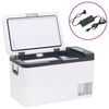 vidaXL K&uuml;hlbox mit Griff und Adapter Schwarz und Wei&szlig; 18 L PP & PE