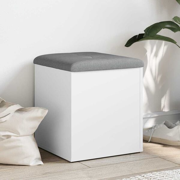 vidaXL Aufbewahrungsbank Wei&szlig; 42 x 42 x 45 cm Holzwerkstoff