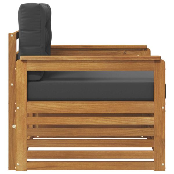 vidaXL Outdoor-Sofagarnitur Massives Akazienholz und Polyester Natur