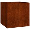 vidaXL Pflanzk&uuml;bel Rostig 80x80x80 cm Wetterfester Stahl