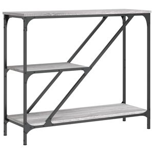 vidaXL Konsolentisch Grau Sonoma 88,5x30x75 cm Holzwerkstoff