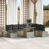 vidaXL Garten-Sofa-Set 11 pcs Hellgrau Poly Rattan