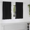 vidaXL Verdunkelungs-Vorh&auml;nge mit Ringen 2 pcs Schwarz 140 x 140 cm