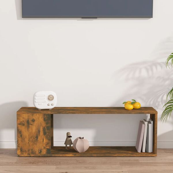 vidaXL TV-Schrank Räuchereiche 100x24x32 cm Holzwerkstoff
