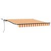 vidaXL Einziehbare Markise mit Gelb und Orange 350 x 250 cm Stoff