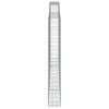 vidaXL Gabionen mit Hochbogen 5 Stk. 400x30x220/240cm Verzinktes Eisen