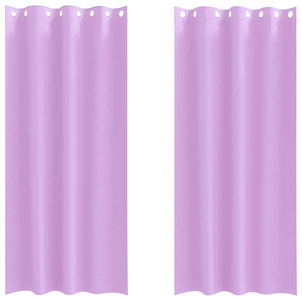 vidaXL Verdunkelungs-Vorhänge mit Ringen 2 pcs Lila 225 x 140 cm
