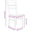 vidaXL Esszimmerstuhl 2 pcs Wei&szlig; Massives Gummiholz