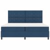 vidaXL Boxspringbett mit Matratze mit Kopfteil Blau 200 x 200 cm Stoff