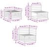 vidaXL Sofagarnituren 10 pcs Natur Massivholz Akazie