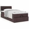 vidaXL Ottoman-Bett mit Matratze Dunkelbraun 90x200 cm Stoff
