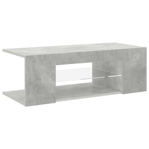 vidaXL TV-Schrank mit LED-Leuchten Betongrau 90x39x30 cm