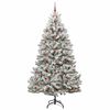 vidaXL K&uuml;nstlicher Weihnachtsbaum Gr&uuml;n und Wei&szlig; 240 cm PVC und Metall