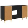 vidaXL Schreibtisch mit Regal Schwarz Eichen-Optik 140 x 50 x 75 cm