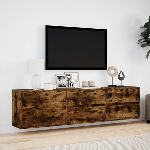 vidaXL TV-Wandschrank mit LED R&auml;uchereiche 180x31x45 cm