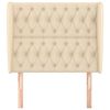 vidaXL Kopfteil mit Ohren Creme 93x23x118/128 cm Stoff