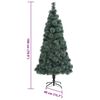 vidaXL K&uuml;nstlicher vorbeleuchteter Weihnachtsbaum Gr&uuml;n 180 cm PET