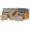 vidaXL Gartensofa-set mit Kissen 8 pcs Beige und Hellgrau