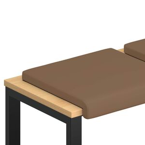 vidaXL Bankkissen 4 stk. Kunstleder Cappuccino Tiefe 35 cm