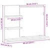 vidaXL Badspiegel mit Ablagen Artisan-Eiche 60x10,5x45 cm