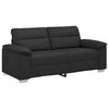 vidaXL 2-Sitzer-Sofa Schwarz 140 cm Kunstleder