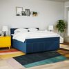 vidaXL Boxspringbett mit Matratze Blau 180x200 cm Stoff