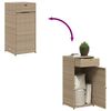 vidaXL Gartenschrank Beige 55x55x111 cm Poly Rattan