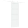 vidaXL Schiebet&uuml;r 78 x 202 cm Holzwerkstoff Wei&szlig;