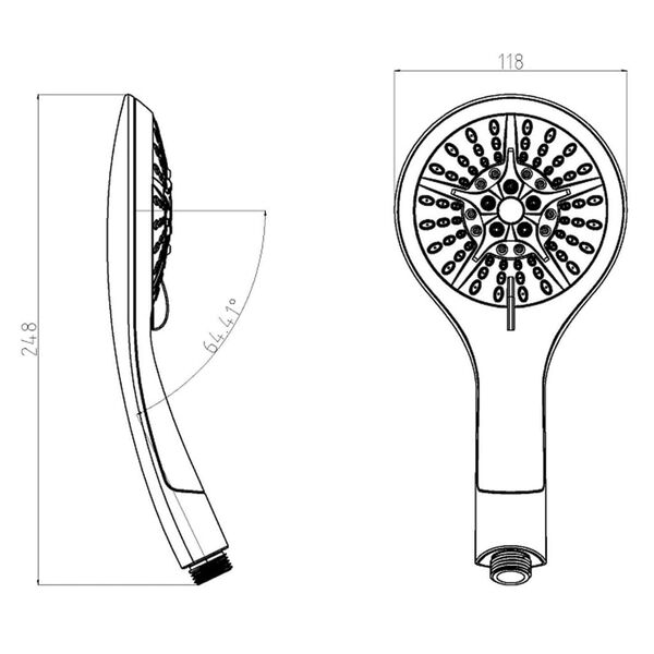 SCH&Uuml;TTE Handbrause 5 Strahlarten BROADWAY Wei&szlig;-Chrom