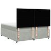 vidaXL Boxspringbett mit Matratze Hellgrau 180x200 cm Samt