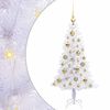 vidaXL K&uuml;nstlicher Weihnachtsbaum Wei&szlig; 120 cm PVC und Stahl