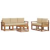 vidaXL Outdoor-Sofagarnitur mit Kissen 6 pcs Natur und Beige