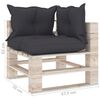 vidaXL 4-tlg. Garten-Lounge-Set aus Paletten mit Kissen Kiefernholz