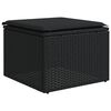 vidaXL 13-tlg. Garten-Sofagarnitur mit Kissen Schwarz Poly Rattan