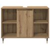vidaXL Badezimmermöbel-Set mit Regal 3 pcs Artisan-Eiche Holzwerkstoff