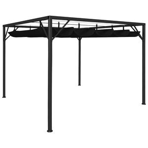 vidaXL Gartenpavillon mit ausziehbarem Dach 3&times;3 m Anthrazit