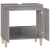 vidaXL Waschbeckenunterschrank Grau Sonoma 58x33x60 cm Holzwerkstoff