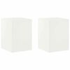 vidaXL Pflanzenst&auml;nder 2 pcs Wei&szlig; 30 x 30 x 40 cm Stahl