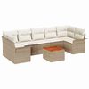 vidaXL Gartensofa-set 8 stk. 7-Sitzanzahl Beige und Creme Poly-Rattan