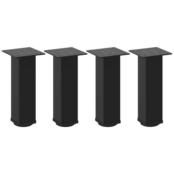 vidaXL Couchtischbeine 4 Stk. Schwarz 42-44 cm Stahl