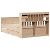 vidaXL Massivholzbett mit Regal ohne Matratze 160x200 cm Kiefernholz
